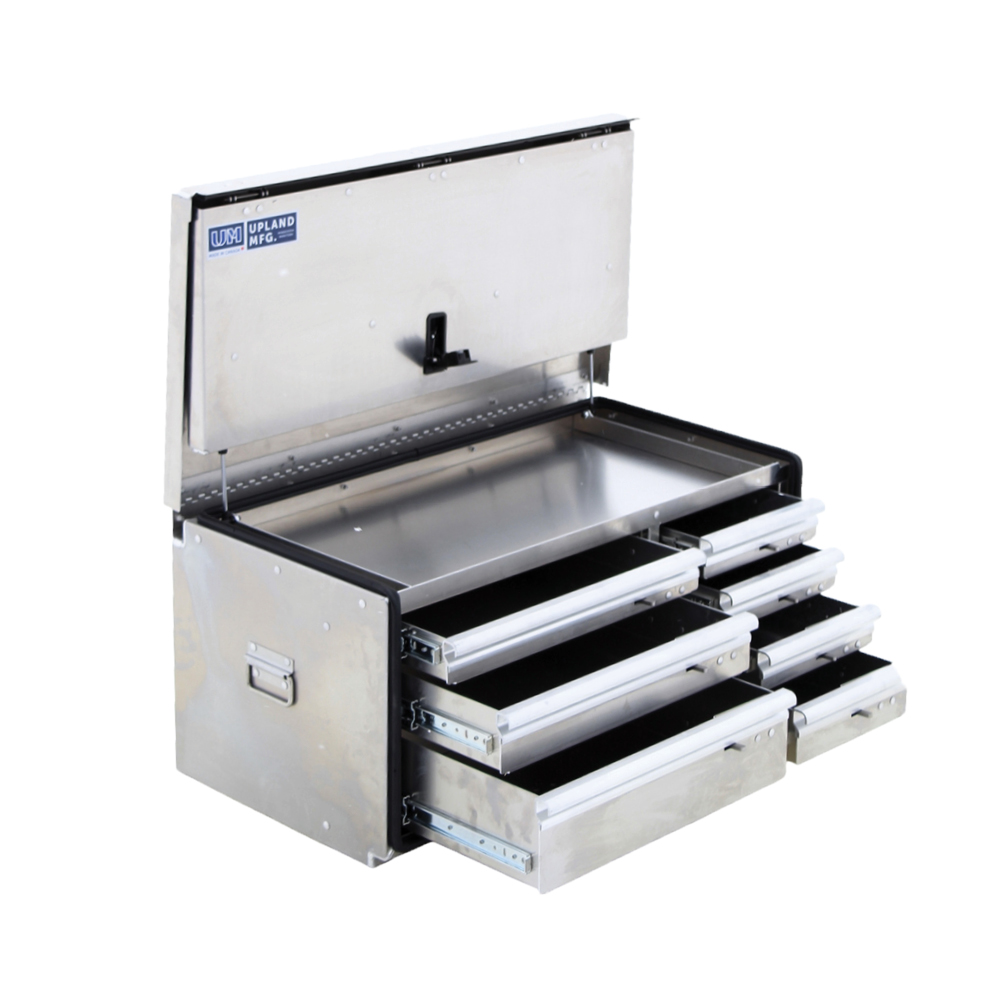 Truck drawer 38 inch with a 2 inch tray, aluminum.