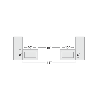 L-Shaped Tool Box - 2 Drawers (5" Height)