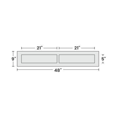 Flatbed Tool Box - 2 Drawers (5" Height)